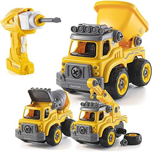 Remote Control Car STEM Toys for 3 4 5 6 7 Year Old Boys & Girls | RC Construction Toy Trucks ︱... | Amazon (US)