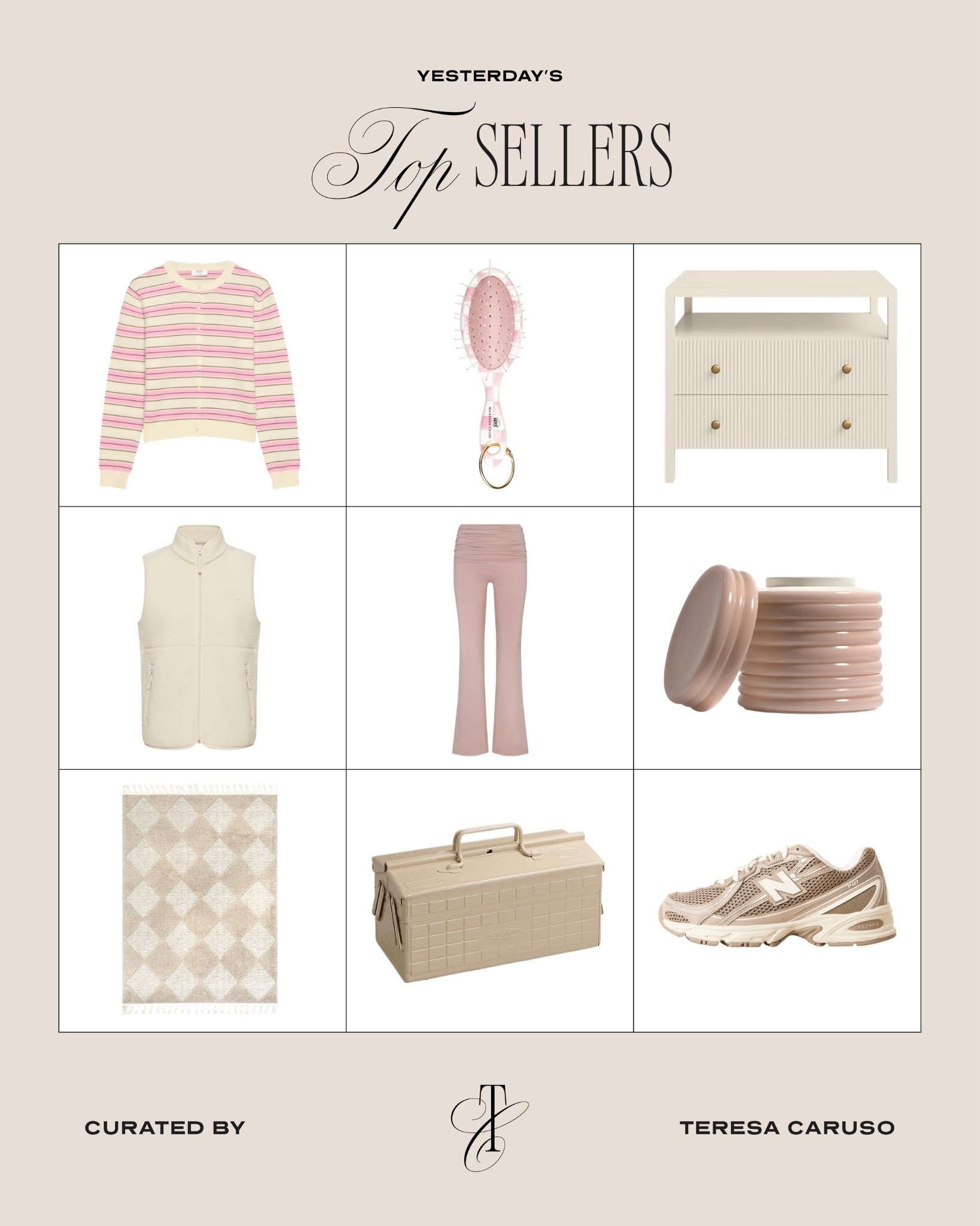 Yesterday’s top sellers 

Aritzia sweeter, Mackenzie Childs x wet brush, asics sneakers 

#LTKHome #LTKSaleAlert