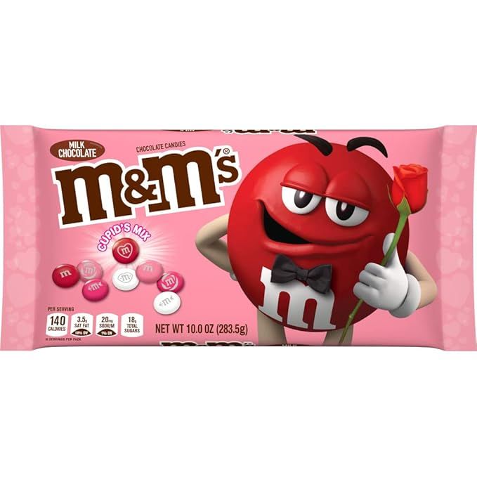 M&M'S Valentines Day Milk Chocolate Candy, Cupid's Mix, 10 oz | Amazon (US)