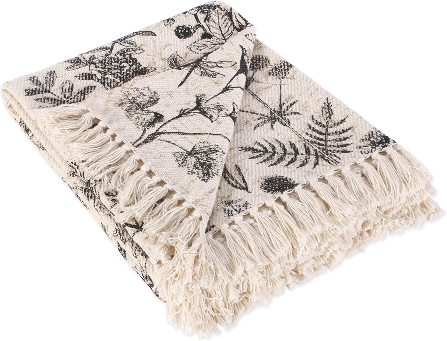 DII French Country Printed Woven Throw, 50x60, Botanical | Amazon (US)