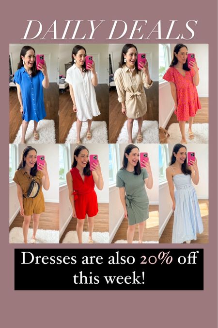 Daily deals
Dresses at Target are 20% off this weekk

#LTKsalealert #LTKfindsunder50 #LTKstyletip