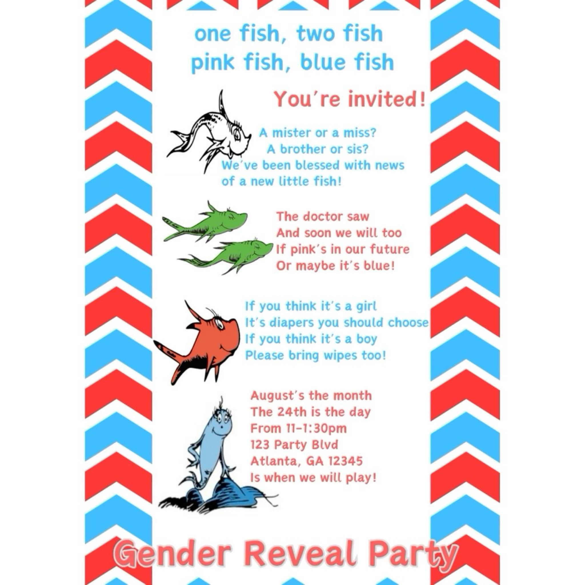 Dr Seuss gender reveal invitation - customizable instant digital download 

#LTKKids #LTKBump #LTKParties