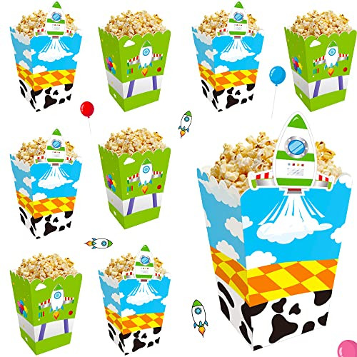 Cartoon Story Popcorn Boxes 24pcs Inspired Themed Birthday Party Popcorn Gift Boxes for Cartoon S... | Amazon (US)