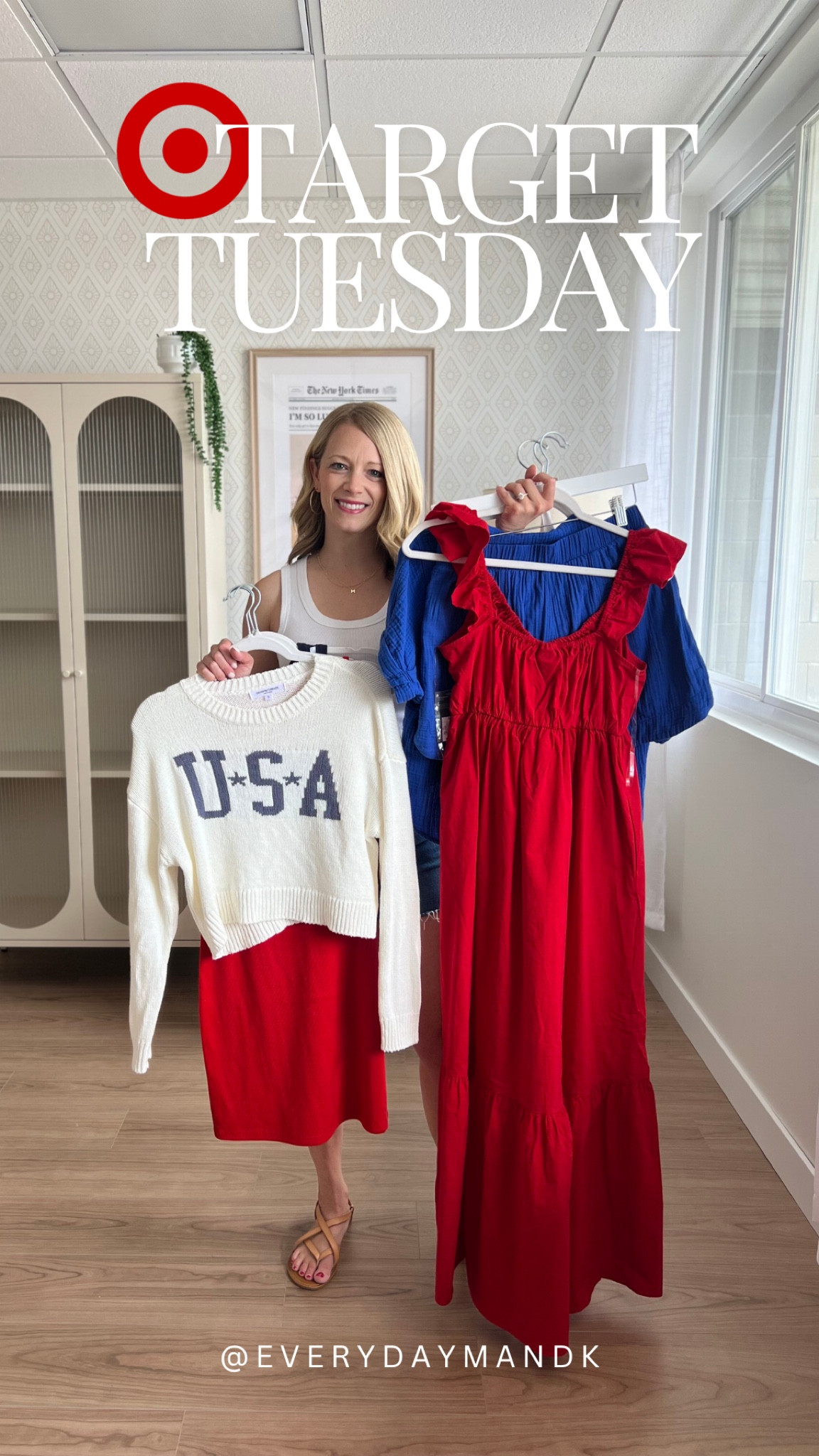 Todays Target Tuesday is red, white, and blue! In a small in everything, which is my true size! 

#LTKSummerSales #LTKStyleTip #LTKFindsUnder50