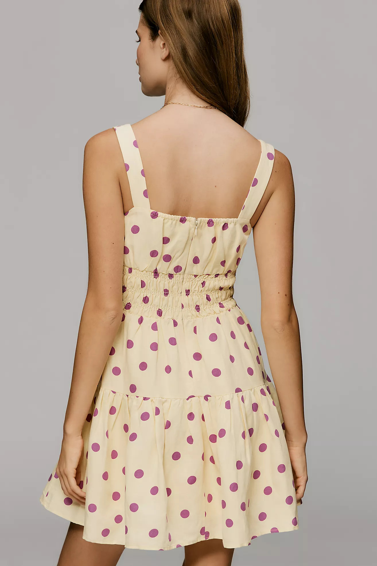 Maude Club Skye Sleeveless Square-Neck Mini Dress | Anthropologie (US)