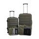 Wrangler 4 piece rolling hardside spinner luggage set with 20" and 25" suitcases along with packi... | Walmart (US)