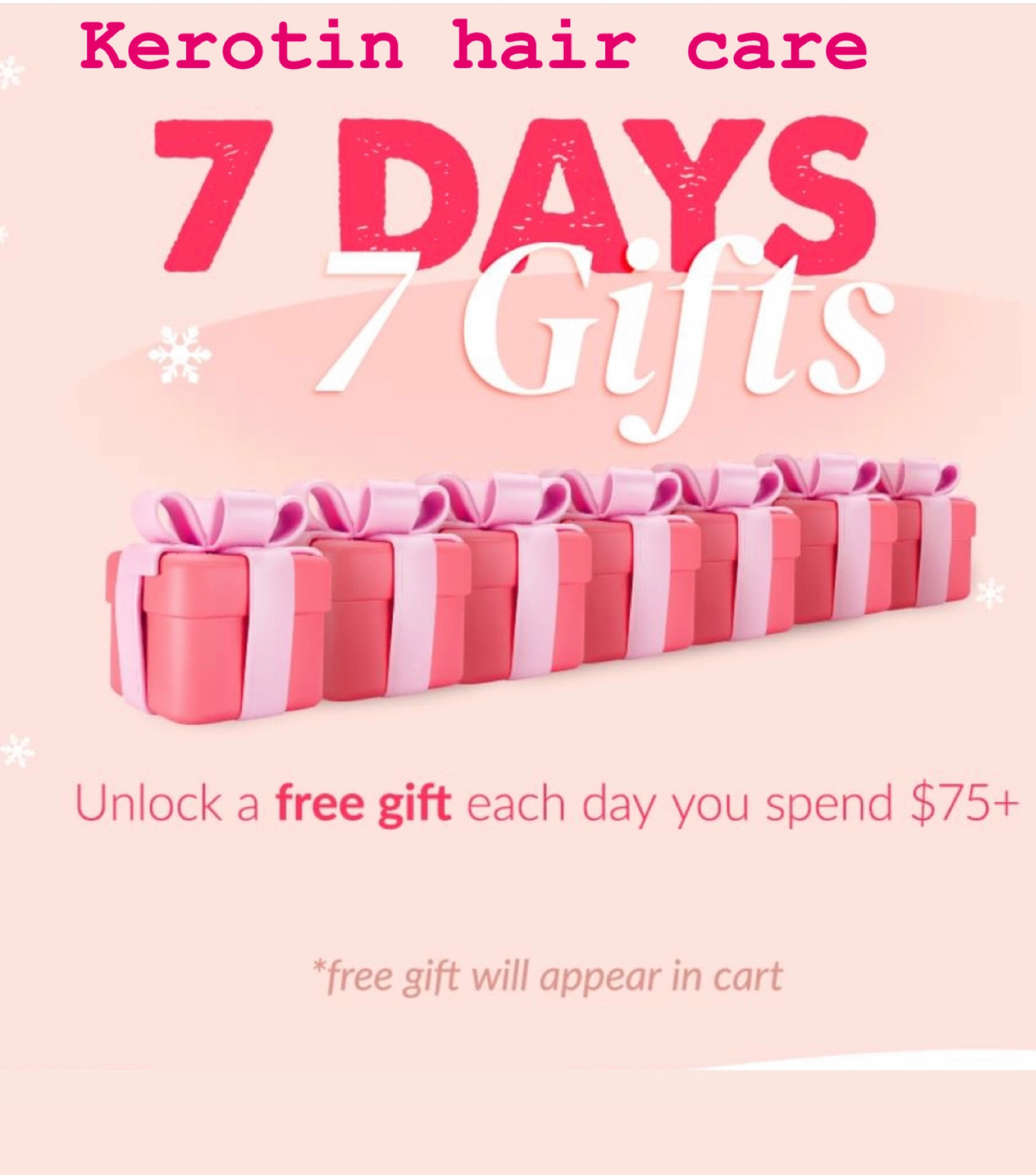 Amazing deal for the incredible Kerotin Products . You get a free gift every day that you spend $75 and !!

My discount code is LUCYCHAPMAN753 can be used too but remember that your order has to be $75 and over so my code can be used in an order that is over $75 to still get your free gift ! One if the bundles would be a great idea !! 
 
#haircare #sale #discount #hairproduct #freegift .#christmasguft #beauty 

#LTKbeauty #LTKsalealert #LTKGiftGuide