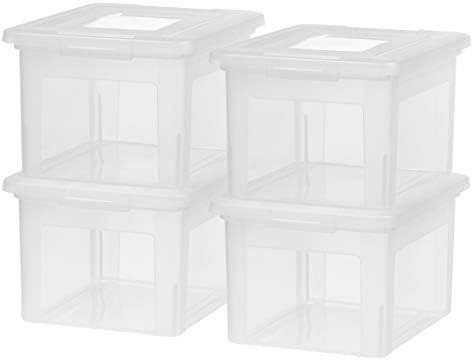 IRIS USA Letter & Legal Size Plastic Storage Bin Tote Organizing File Box with Durable and Secure La | Amazon (US)