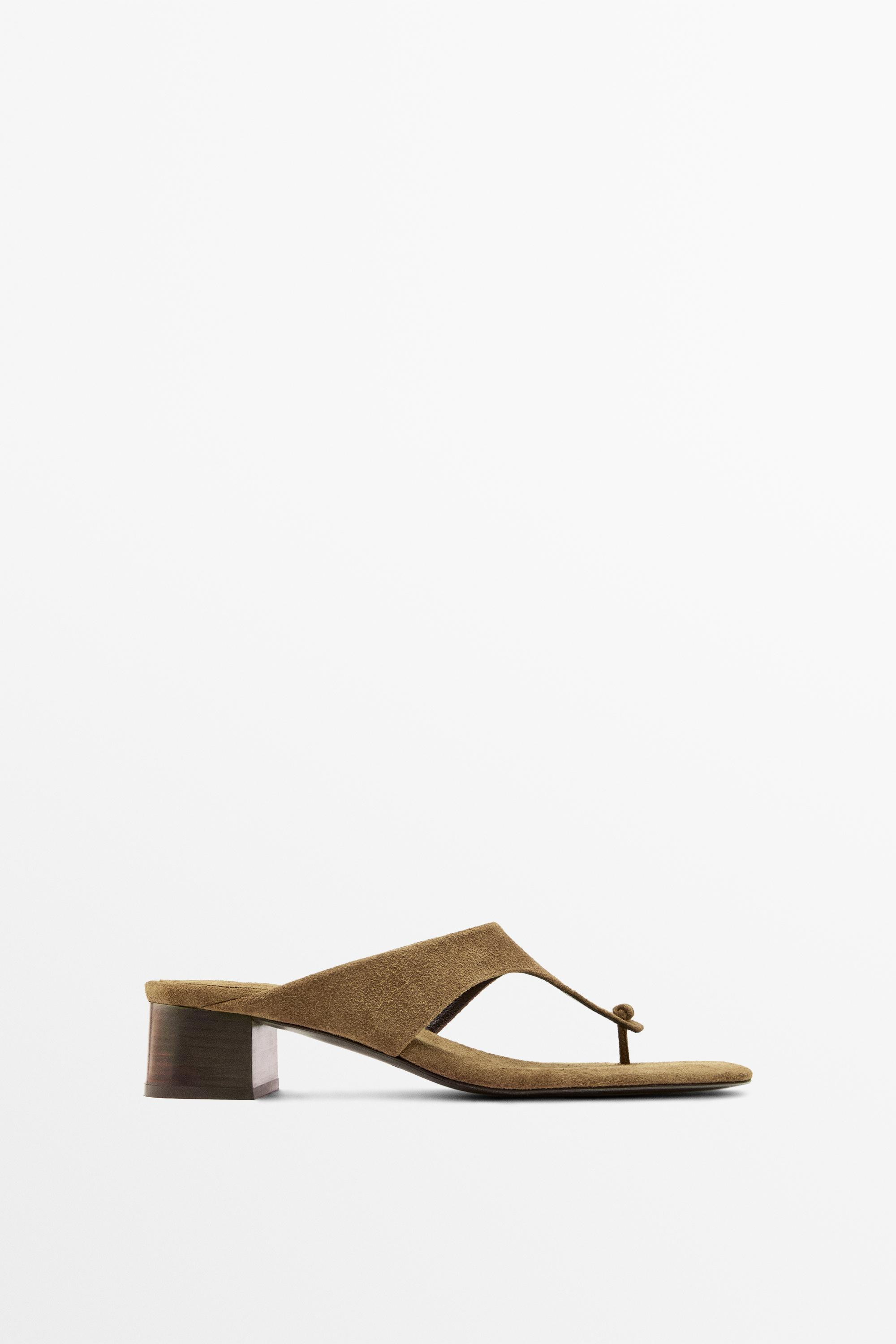 Heeled sandals with knot | Massimo Dutti US