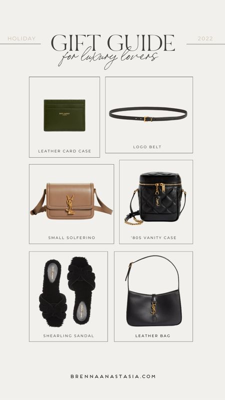 Holiday gift guide, gift ideas for the luxury over, YSL gift ideas, Saint Laurent 

#LTKstyletip #LTKHoliday