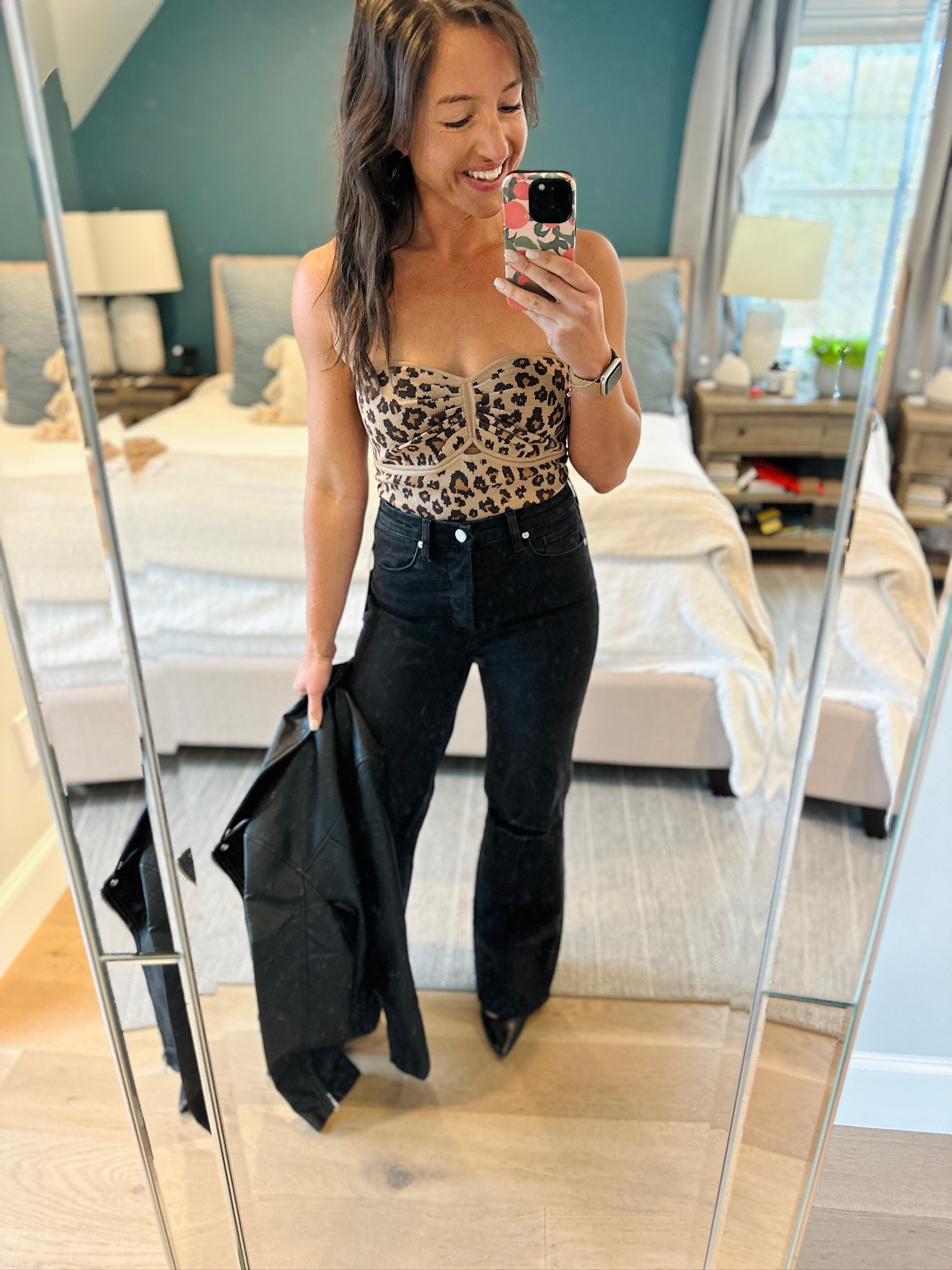 This girls night top is part of the Aerie sale this week! So cute under a jacket for cooler temps! 

Aerie sale, animal print, girls night, black denim, aerie style, chic style, leopard print 

#LTKSaleAlert #LTKCyberWeek #LTKSeasonal