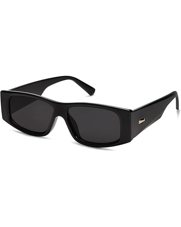 SOJOS Retro Trendy Rectangle Polarized Sunglasses 80s 90s Y2K Narrow Sunnies SJ2228 | Amazon (US)