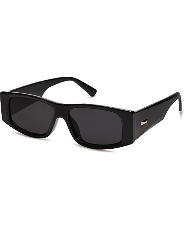 SOJOS Retro Trendy Rectangle Polarized Sunglasses 80s 90s Y2K Stylish Designer Sunnies | Amazon (US)