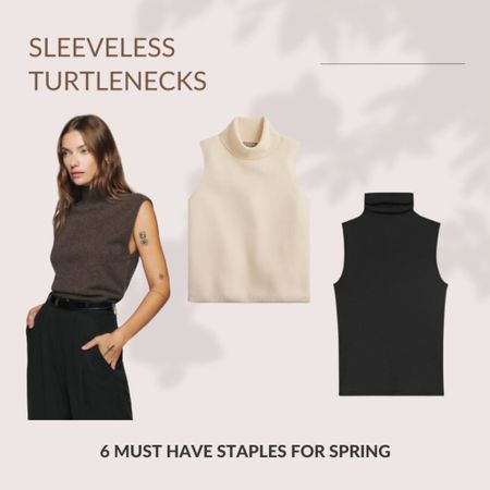 Transition your winter wardrobe into spring with a sleeveless turtleneck. This versatile piece is perfect for layering and adds a touch of sophistication to any outfit. 

#LTKSpringSale #LTKstyletip #LTKSeasonal
