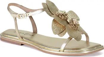 Diba True PER SHING Leather Floral Flat Dress Sandal | Nordstrom | Nordstrom
