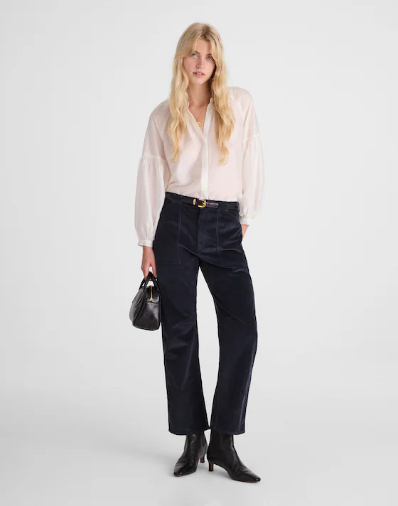 The Darted Barrel-Leg Utility Pant in Corduroy | Madewell