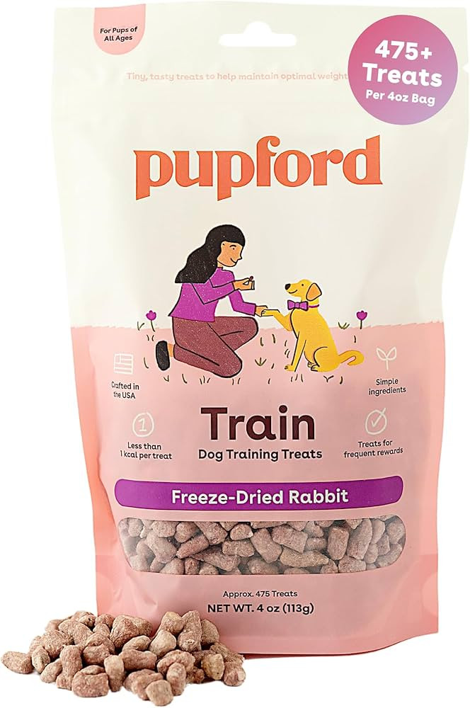 Pupford Freeze Dried Training Treats for Dogs & Puppies, 475+ Two Ingredient Bites (Rabbit, 4 oz) | Amazon (US)