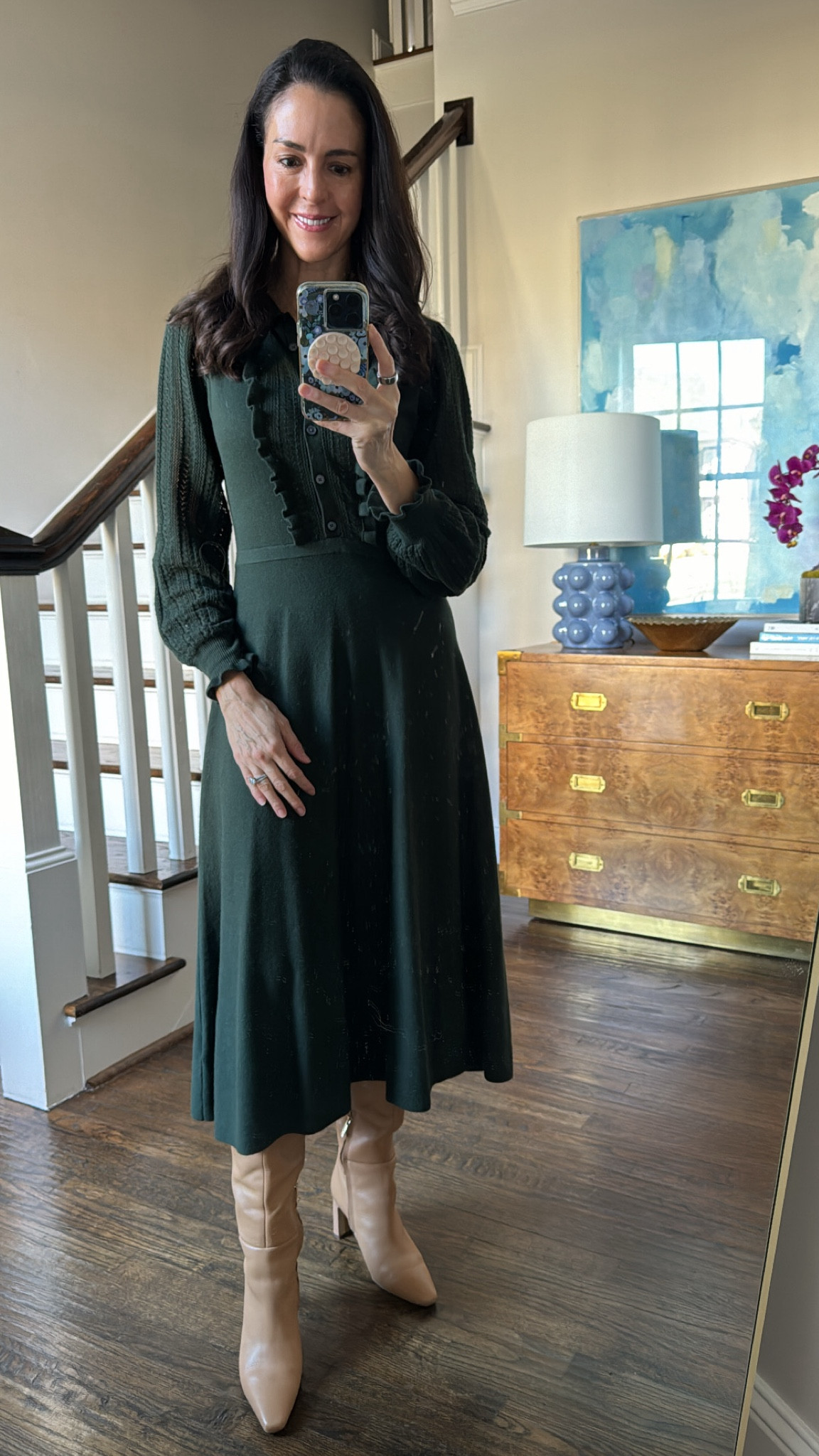 Sunday best. My dress and boots are currently on sale.