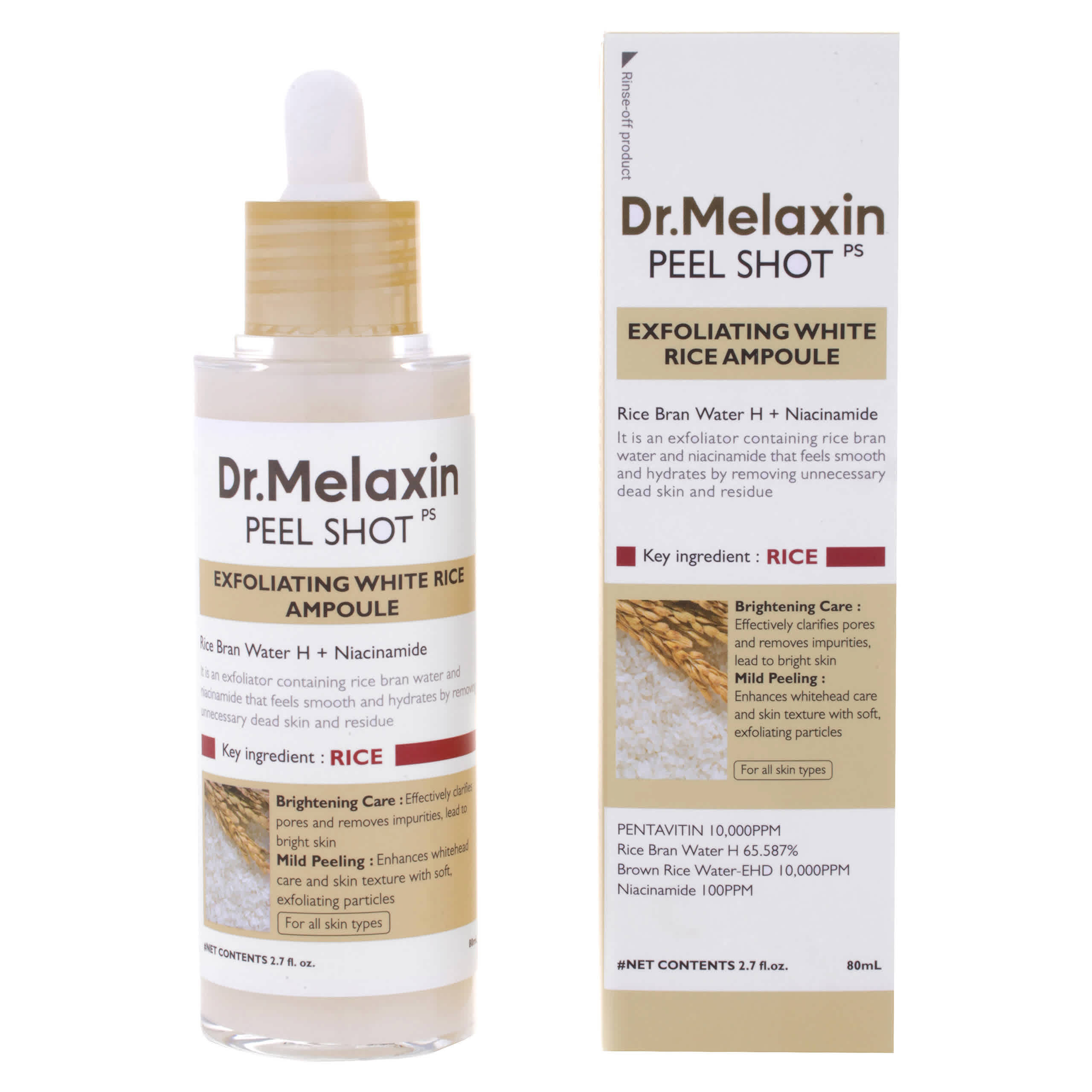 Dr.Melaxin Peel Shot Exfoliant Rice Ampoule 2.71 oz 8809886482366 | Jomashop.com & JomaDeals.com