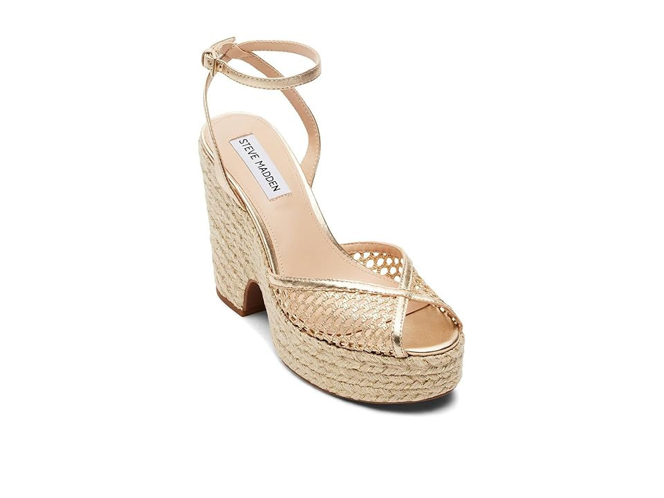 Steve Madden Sydnee Women's Sandals Gold Raffia : 9.5 M | Zappos