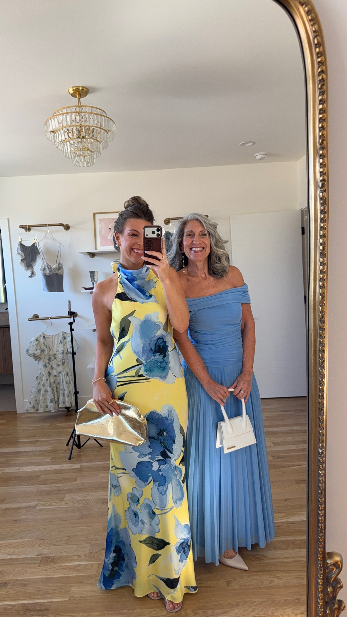 ✨ Elegant blues and sophisticated spring silhouettes.
This yellow and blue floral halter Emerson is wearing is the perfect statement piece for a garden wedding. The high neckline and sleek drape create a long, lean silhouette that is both modern and incredibly chic.
I am wearing a cornflower blue off-shoulder gown with beautiful pleated detailing. The neckline provides that refined coverage many Mothers of the Bride look for, while the pleats offer a forgiving, fluid movement that feels effortless all evening long.
Save this for later or send to a friend who is shopping for a wedding!
#springwedding #motherofthebride #bluegown #floralmaxidress #weddinggueststyle
________________________________________
 

 

#LTKSeasonal #LTKOver40 #LTKWedding