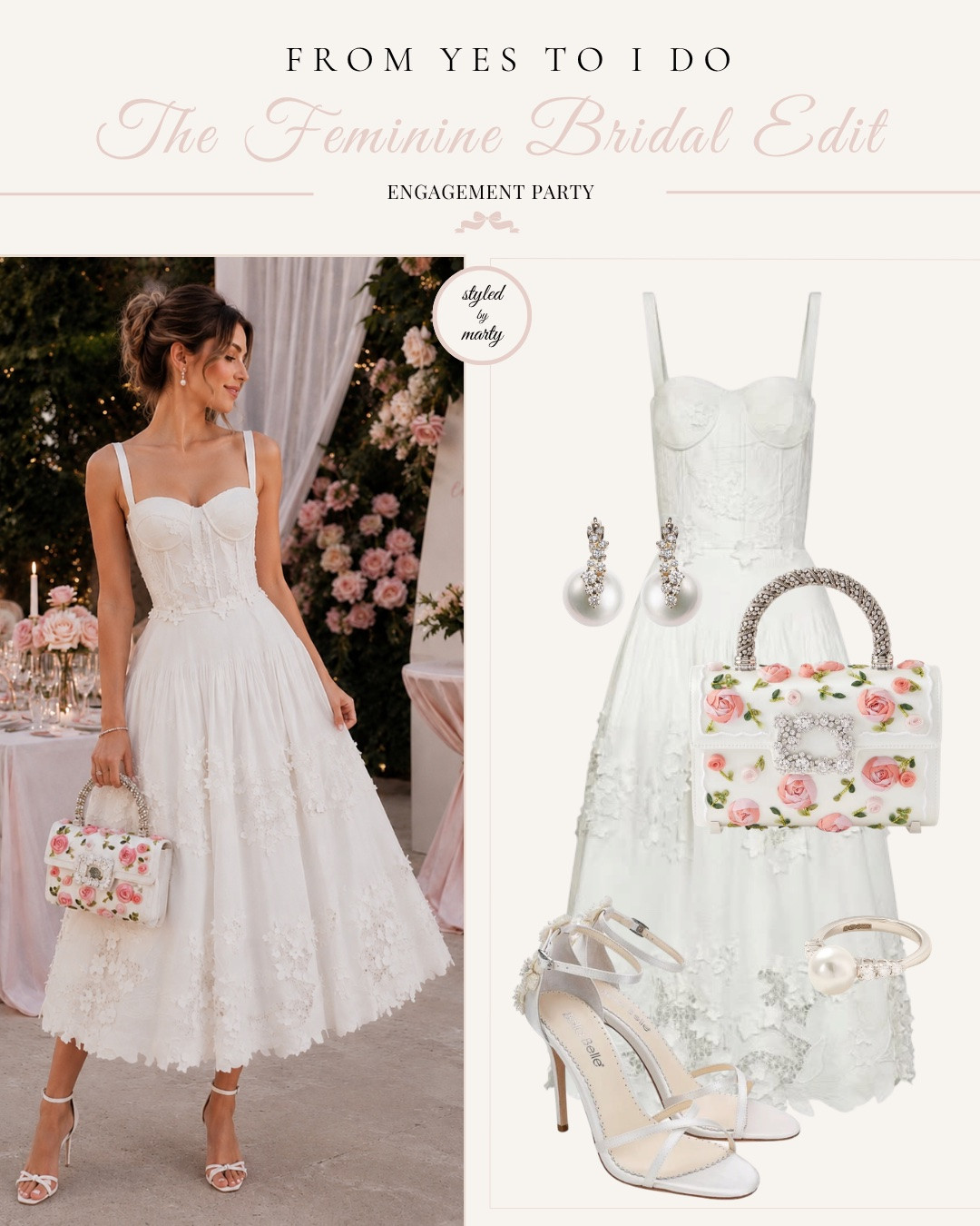 💍🎀 FROM YES TO I DO - The Feminine Bridal Edit

Your entire bridal wardrobe, styled 🤍From
the engagement party to walking down the aisle... which look are you wearing?👰🏻‍♀️✨


Bride to be, bridal style, bridal fashion, bride outfit, bride looks, bride dress, wedding, wedding dress, wedding outfit, white dress, wedding gown, engagement party dress, bridal shower dress, bachelorette dress, wedding shoes, white pumps, bridal shoes, bridal accessories, feminine style, feminine fashion, elegant outfut, romantic style, luxury fashion

#LTKwedding #LTKstyletip #LTKeurope