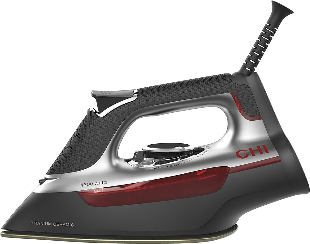 CHI Steam Iron for Clothes with 300+ Holes for Powerful Steaming, Temperature Guide Dial, 1700 Wa... | Amazon (US)