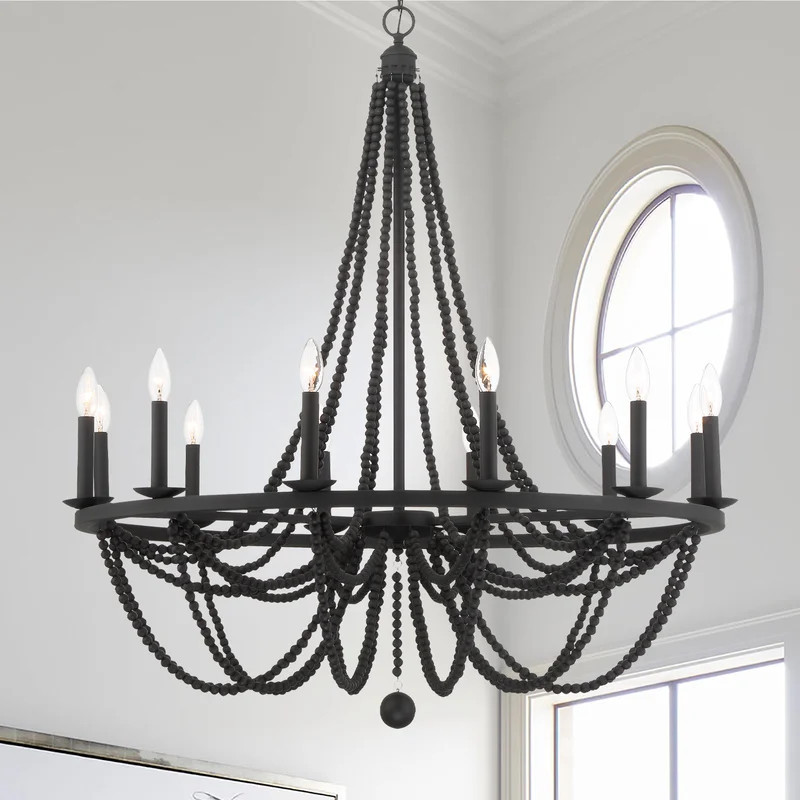 Speier 12 - Light Dimmable Wagon Wheel Chandelier | Wayfair North America