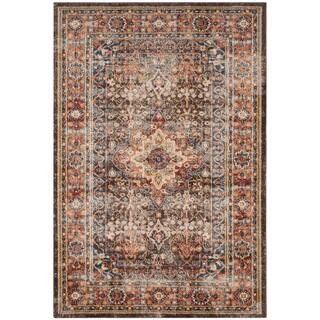 Safavieh Bijar Brown/Rust 9 ft. x 12 ft. Border Distressed Medallion Area Rug-BIJ652D-9 - The Hom... | The Home Depot