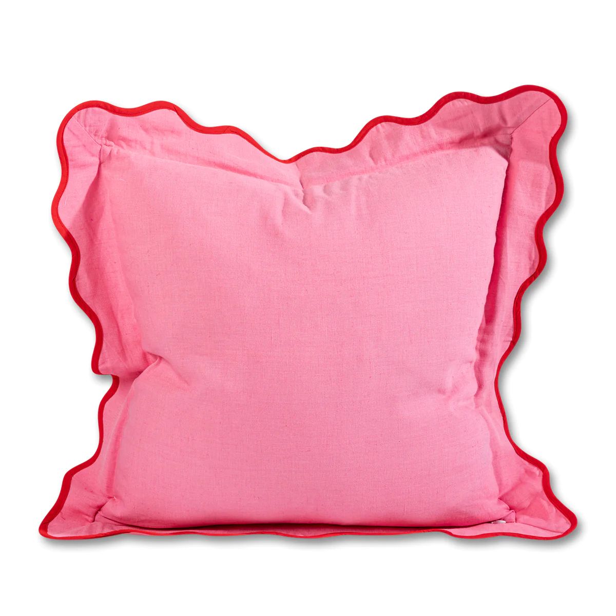 Furbish Studio - Darcy Linen Pillow - Light Pink + Cherry | Furbish Studio
