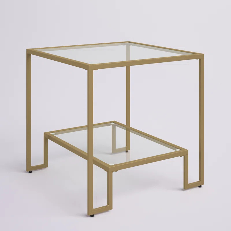 Heaton 19.7'' Tall Glass Frame End Table | Wayfair North America