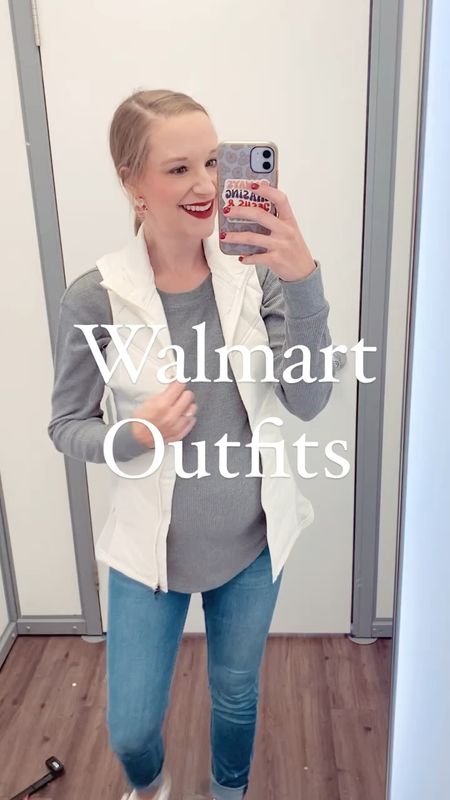 So so so many Walmart finds on clearance!! Shop the end of the year clearance finds at Walmart! Time and Tru sweaters! Time and Tru shacket, vest, ribbed thermal top!! 