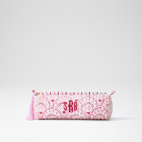 Block Print Quilted Cosmetic Pouch | Mark and Graham