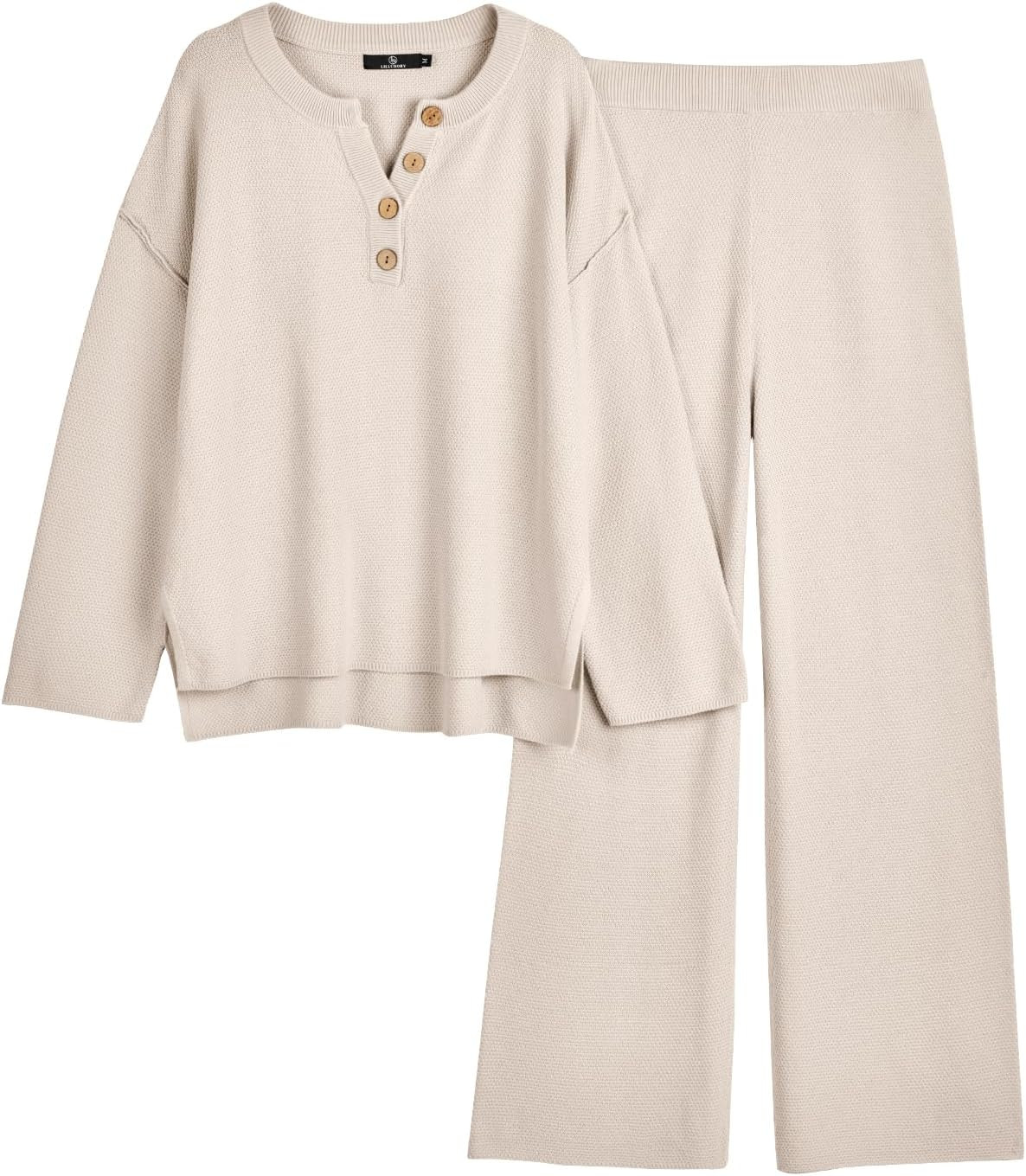LILLUSORY Women's 2 Piece Oversized Slouchy Matching Lounge Sets | Amazon (US)