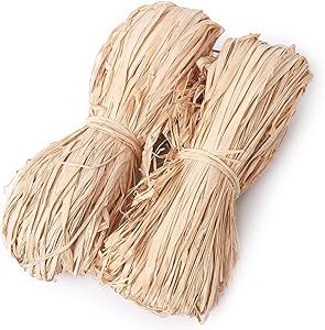 100g Natural Raffia Paper Ribbon, Raffia Ribbon Perfect for Crafts Weaving or Bouquets Decoration... | Amazon (US)