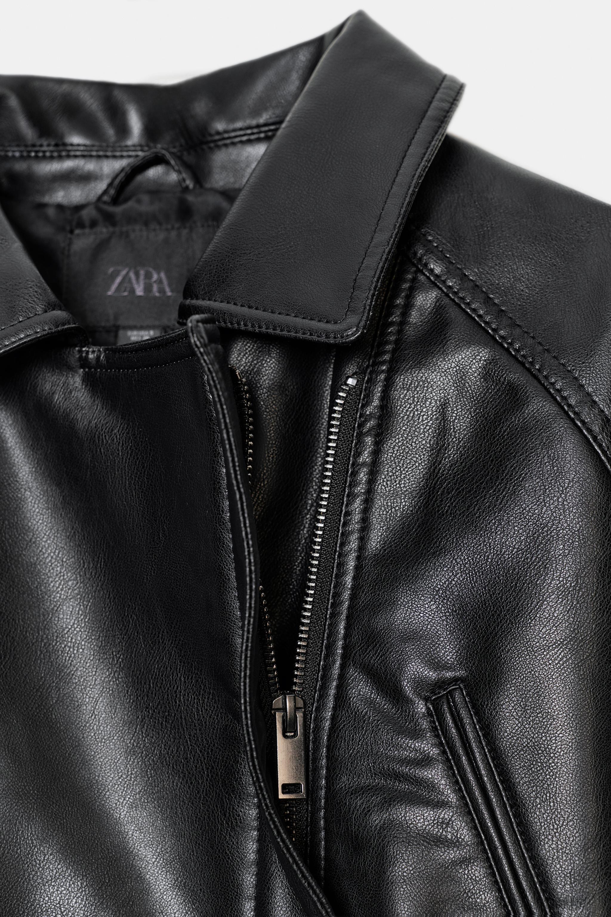 FAUX LEATHER PEPLUM JACKET | Zara UK