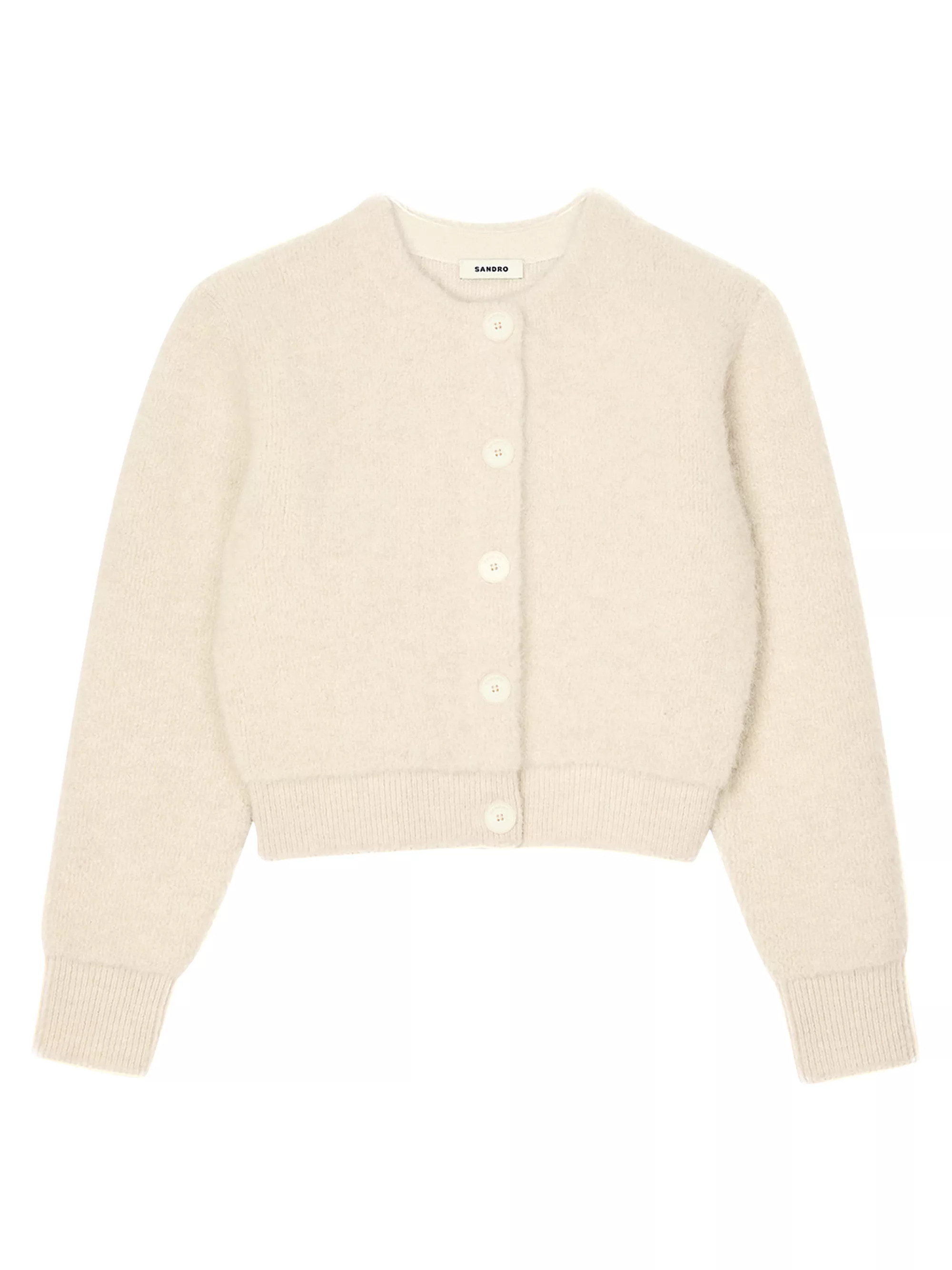 Cropped Fluffy Knit Cardigan | Saks Fifth Avenue