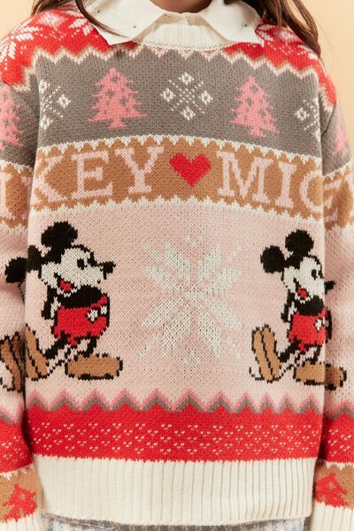 Girls Disney Mickey Mouse Fair Isle Sweater (Kids) | Forever 21 | Forever 21 (US)