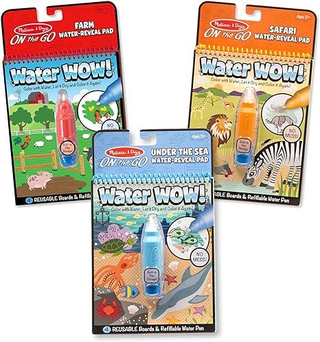 Melissa & Doug Water Wow! - Water Reveal Pad Bundle - Farm, Safari & Under The Sea | Amazon (US)