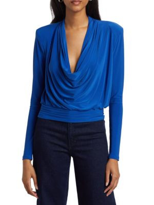 Eden Jersey Long-Sleeve Blouse | Saks Fifth Avenue OFF 5TH