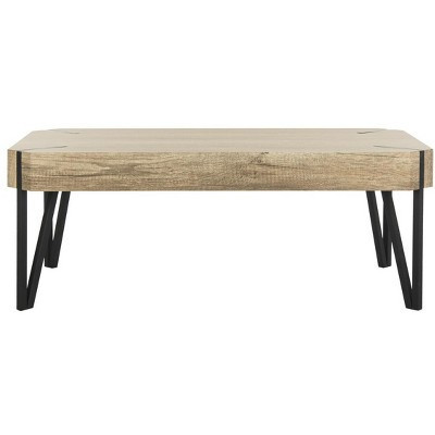 Liann Coffee Table - Multi Brown/Black Metal Legs - Safavieh | Target