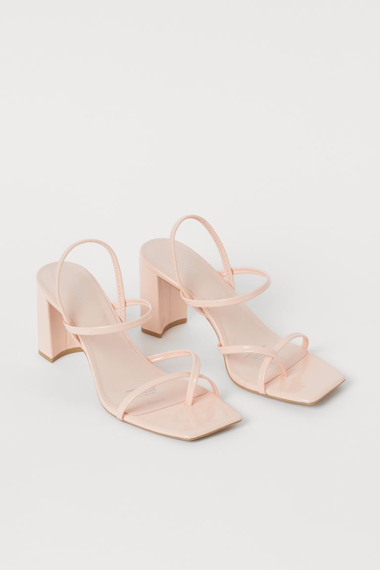 Block-heeled Sandals - Light pink - Ladies | H&M US | H&M (US)