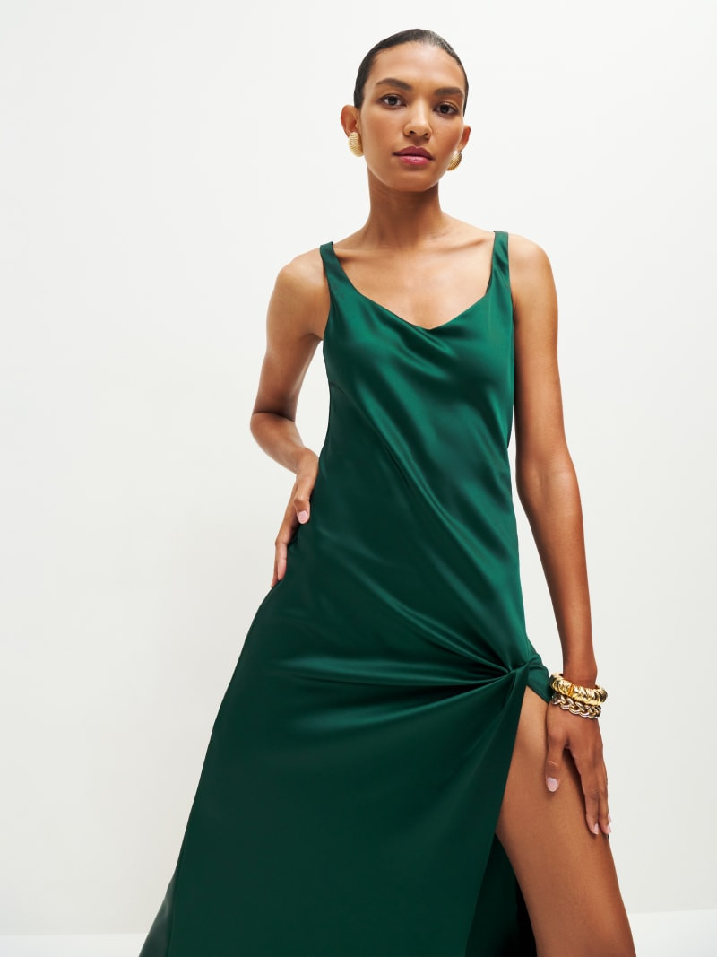 Bevin Satin Dress | Reformation (Global)
