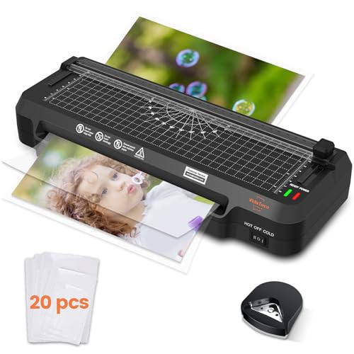 Laminator Machine,4 in 1 VidaTeco 9-inch Laminating Machine,2-Min Preheat,Thermal Cold Laminator with Laminating Sheets 20 pcs,Built-in Paper Cutter,Corner Rounder,Lamination for Home School | Amazon (US)