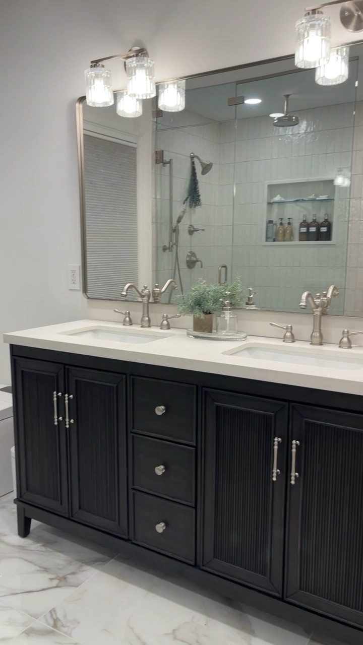 Master Bathroom Remodel! 
Vanity is out of stock unfortunately, but linked as many items as I could! 

#LTKhome #LTKfamily