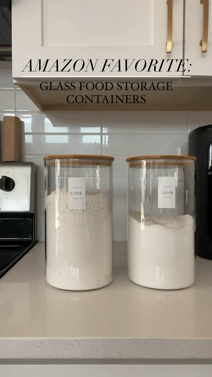 Elevate your kitchen organization w/ these glass food storage containers from Amazon Home!  You get a set of 2 with labels for only $33!

#LTKhome #LTKunder50