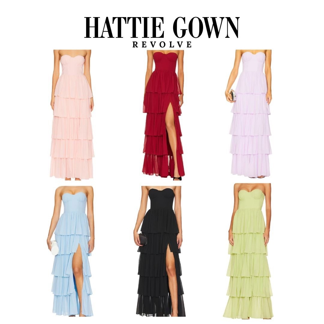 Revolve Hattie gown in the prettiest shades. An easy choice for weddings, formal events, and special occasions all season long.

#LTKmomlife #LTKSeasonal #LTKSaleAlert