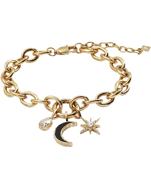 Alex and Ani Intuition Multicharm Interchangeable Link Bracelet:Stainless Steel Gold:Black | Amazon (US)