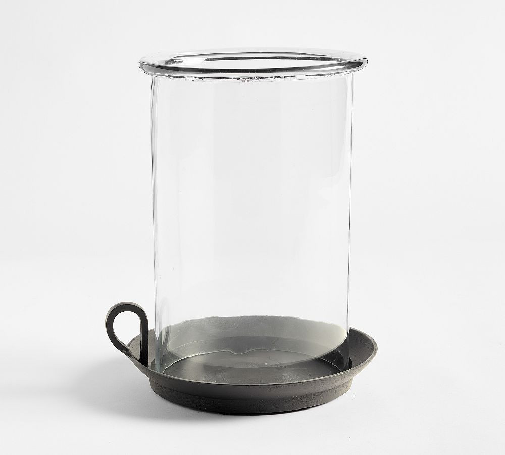 Chamberstick Hurricane, Bronze, Large | Pottery Barn (US)