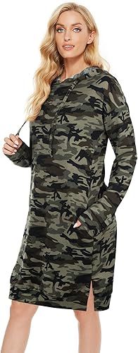 Maintain Vigour Women's Lightweight Long Tunic Hoodie Dress Hooded Sweatshirt Casual Long Sleeve ... | Amazon (US)